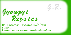 gyongyi ruzsics business card